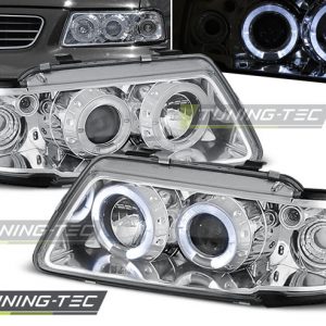 Faros ANGEL EYES CROMO para AUDI A3 8L 08.96-08.00