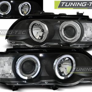 Faros ANGEL EYES BLACK para BMW X5 E53 09.99-10.03