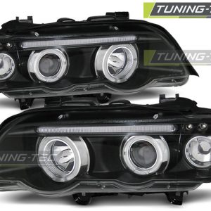 Faros ANGEL EYES BLACK para BMW X5 E53 09.99-10.03