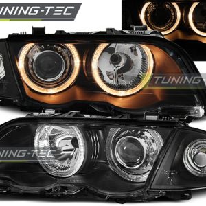 Faros ANGEL EYES BLACK para BMW E46 05.98-08.01 S/T