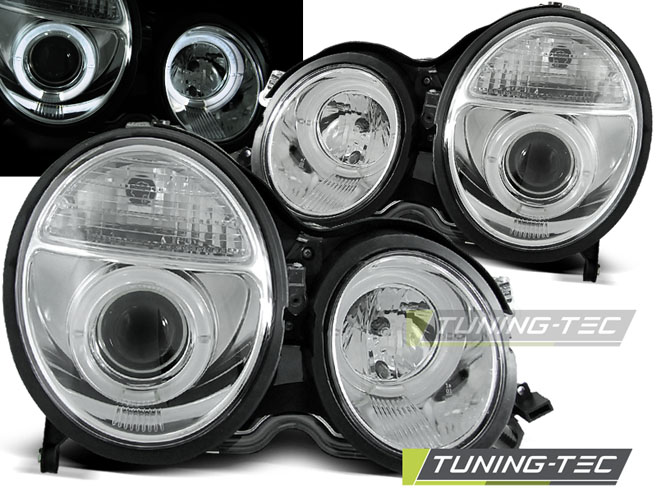 2316_0.jpg Faros ANGEL EYES CHROME para MERCEDES W210 E-Clase 99-02