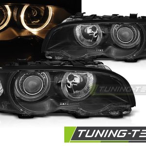 Faros ANGEL EYES BLACK para BMW E46 04.99-03 COUPE CABRIO