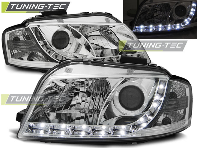 2648_0.jpg Faros DAYLIGHT CROMO para AUDI A3 8P 05.03-03.08