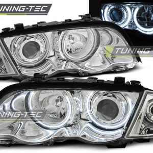 Faros ANGEL EYES CCFL CHROME para BMW E46 05.98-08.01 S/T