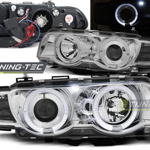 Faros XENON ANGEL EYES CHROME para BMW E38 09.98-07.01