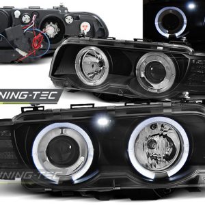 Faros XENON ANGEL EYES BLACK para BMW E38 09.98-07.01