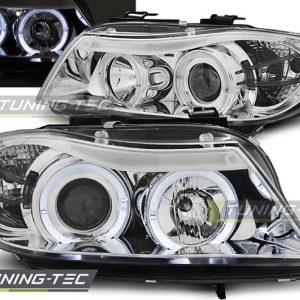 Faros ANGEL EYES CHROME para BMW E90/E91 03.05-08.08