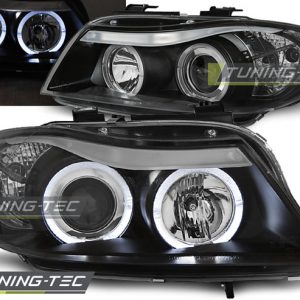 Faros ANGEL EYES BLACK para BMW E90/E91 05-08