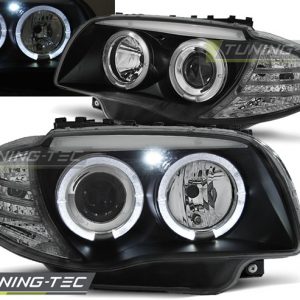 Faros ANGEL EYES BLACK para BMW 1 E87/E81/82/88 04-11