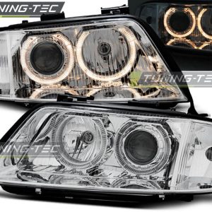 Faros ANGEL EYES CROMO para AUDI A6 05.97-09.99