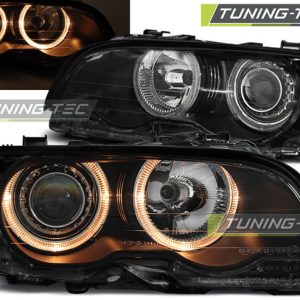 Faros ANGEL EYES BLACK para BMW E46 09.01-03.03 COUPE CABRIO