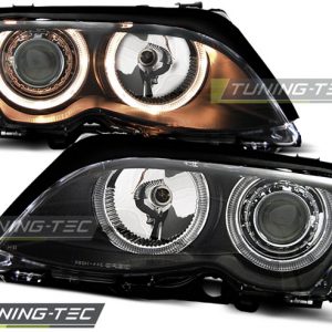 Faros ANGEL EYES BLACK para BMW E46 09.01-03.05 S/T