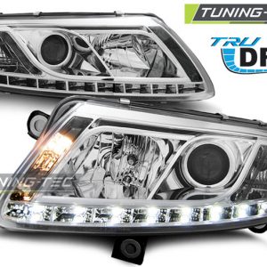 Faros Real DRL CROMO para AUDI A6 C6 04.04-08