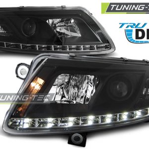 Faros Real DRL NEGRO para AUDI A6 C6 04.04-08