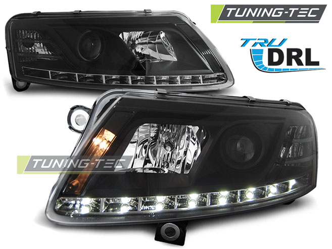 3232_0.jpg Faros Real DRL NEGRO para AUDI A6 C6 04.04-08