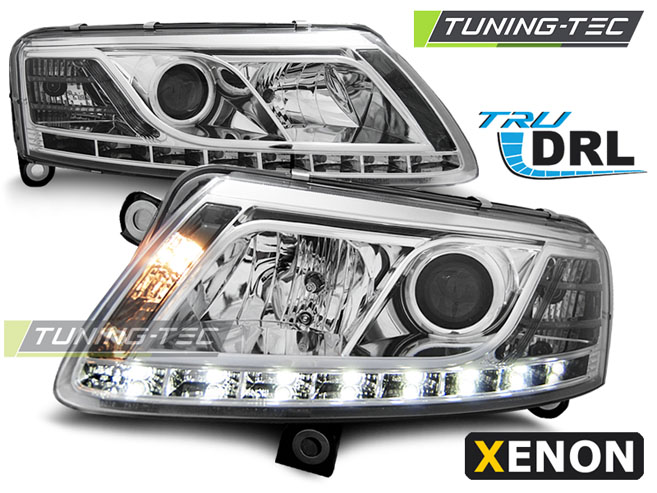 3233_0.jpg Faros XENON Real DRL CROMO para AUDI A6 C6 04.04-08