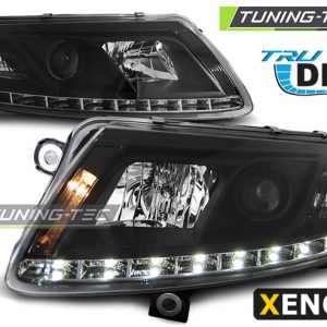 Faros XENON Real DRL NEGRO para AUDI A6 C6 04-08