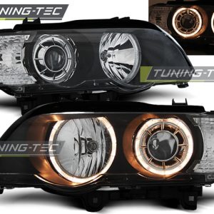 Faros ANGEL EYES BLACK para BMW X5 E53 09.99-10.03