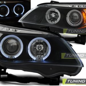 Faros ANGEL EYES BLACK LED INDICATOR para BMW E60/E61 03-07