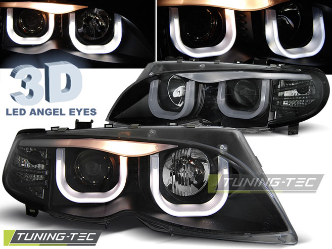 3440_0.jpg Faros ANGEL EYES 3D BLACK para BMW E46 09.01-03.05 S/T BLACK
