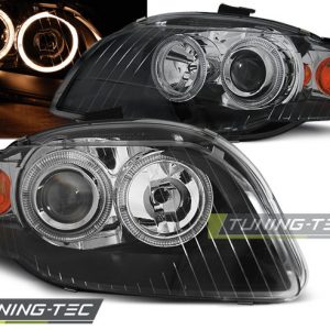 Faros ANGEL EYES NEGRO para AUDI A4 B7 11.04-03.08