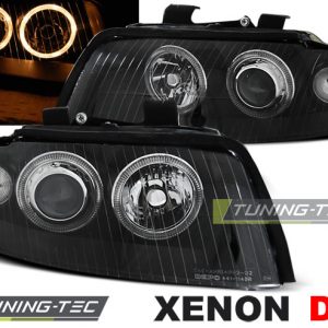 Faros XENON ANGEL EYES NEGRO para AUDI A4 B6 10.00-10.04