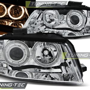 Faros ANGEL EYES CROMO para AUDI A3 8P 05.03-03.08