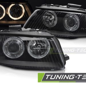 Faros ANGEL EYES NEGRO para AUDI A3 8P 05.03-03.08