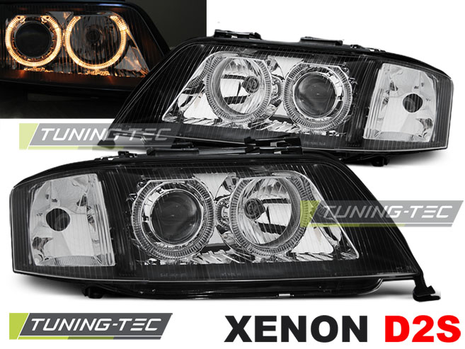3763_0.jpg Faros XENON ANGEL EYES NEGRO para AUDI A6 05.97-09.99