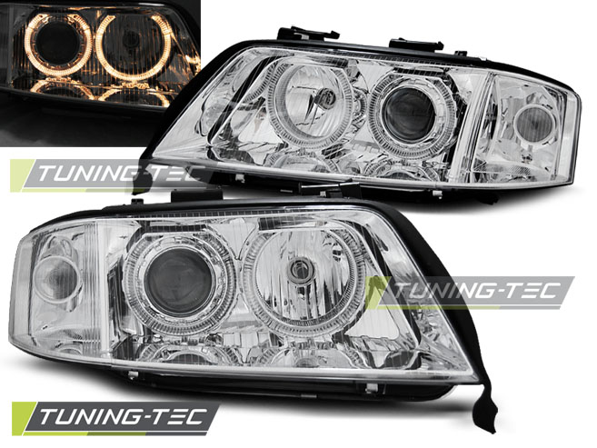 3764_0.jpg Faros ANGEL EYES CROMO para AUDI A6 06.01-05.04