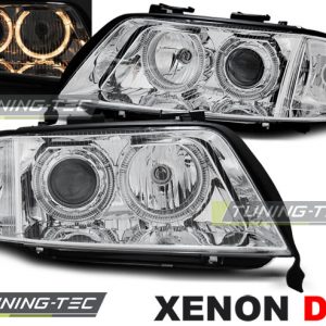 Faros XENON ANGEL EYES CROMO para AUDI A6 01-04
