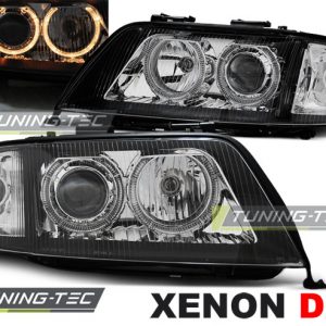 Faros XENON ANGEL EYES NEGRO para AUDI A6 06.01-05.04