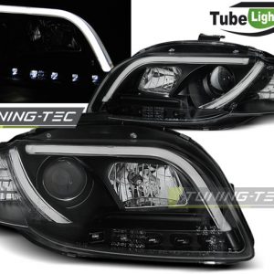 Faros TUBE LIGHT NEGRO para AUDI A4 B7 11.04-03.08