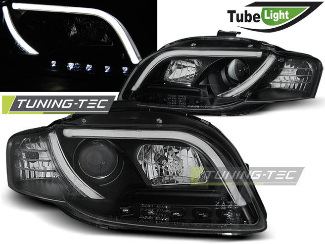 3801_0.jpg Faros TUBE LIGHT NEGRO para AUDI A4 B7 11.04-03.08