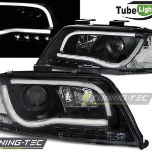 Faros TUBE LIGHT NEGRO para AUDI A6 05.97-05.01