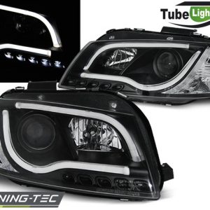 Faros TUBE LIGHT NEGRO para AUDI A3 8P 03-08