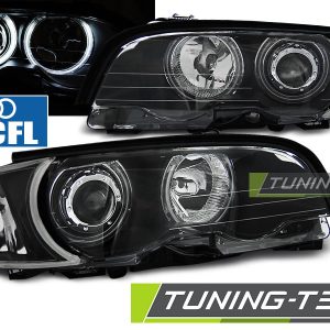 Faros ANGEL EYES CCFL BLACK para BMW E46 04.99-03.03 COUPE CABRIO