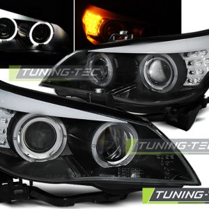 Faros ANGEL EYES BLACK LED INDICATOR para BMW E60/E61 03-07