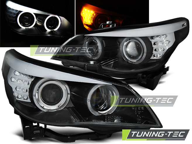 4024_0.jpg Faros ANGEL EYES BLACK LED INDICATOR para BMW E60/E61 03-07