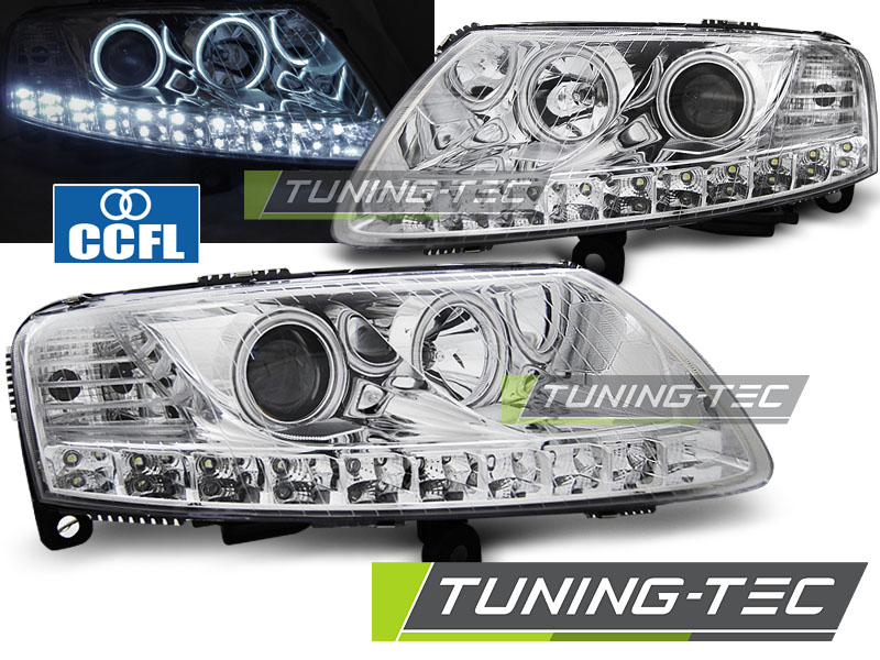 4122_0.jpg Faros ANGEL EYES LED CROMO para AUDI A6 C6 04.04-08