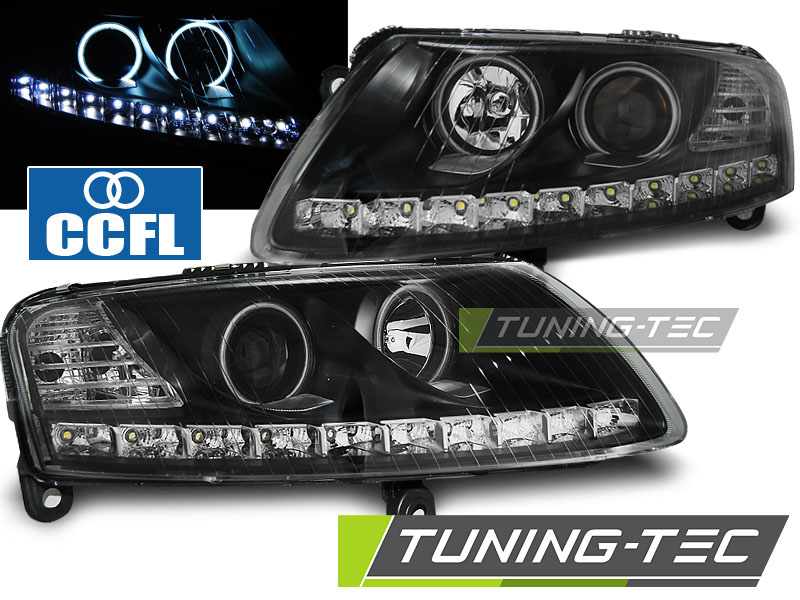 4123_0.jpg Faros ANGEL EYES LED NEGRO para AUDI A6 C6 04.04-08