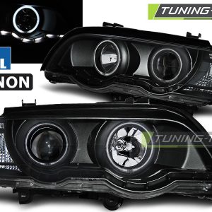 Faros XENON ANGEL EYES BLACK para BMW X5 E53 09.99-10.03