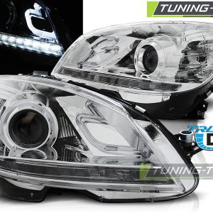 Faros TRUE DRL CHROME para MERCEDES W204 07-10