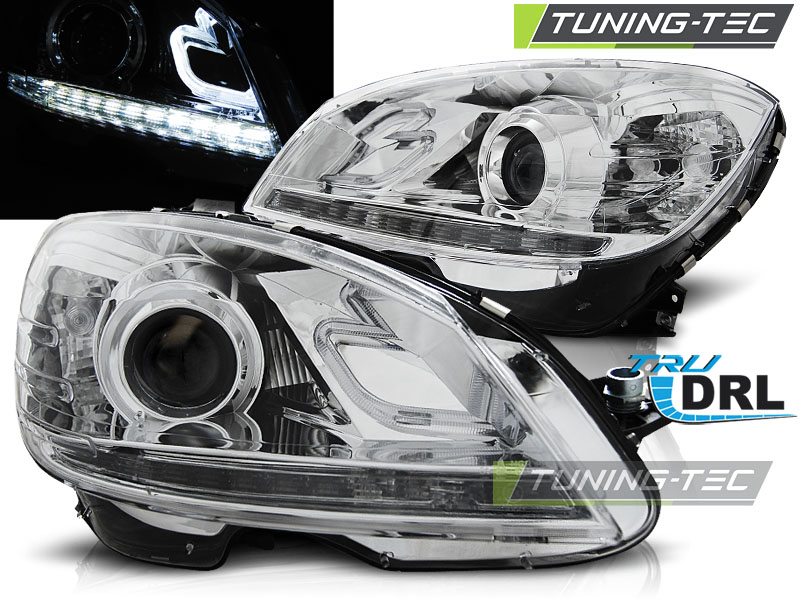 4170_0.jpg Faros TRUE DRL CHROME para MERCEDES W204 07-10