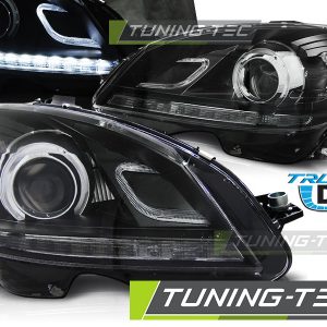 Faros TRUE DRL BLACK para MERCEDES W204 07-10
