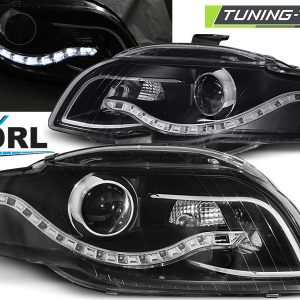 Faros Real DRL NEGRO para AUDI A4 B7 11.04-03.08