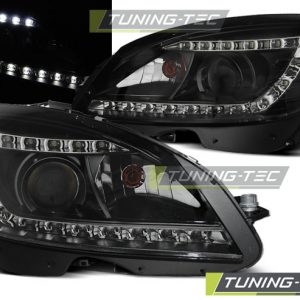 Faros DAYLIGHT BLACK para MERCEDES W204 07-10