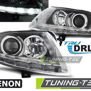 Faros XENON Real DRL CROMO para AUDI A6 C6 04.04-08
