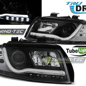 Faros TUBE LIGHT DRL NEGRO para AUDI A4 B6 10.00-10.04