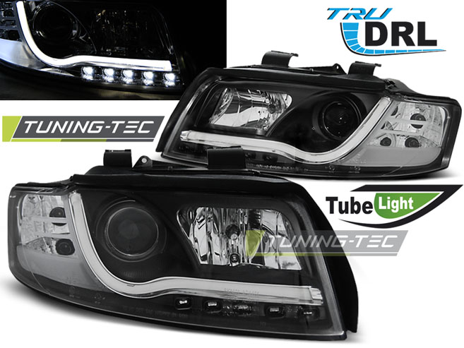 4258_0.jpg Faros TUBE LIGHT DRL NEGRO para AUDI A4 B6 10.00-10.04